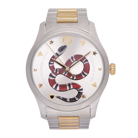 gucci stainless steel snake watch|watch Gucci snake video.